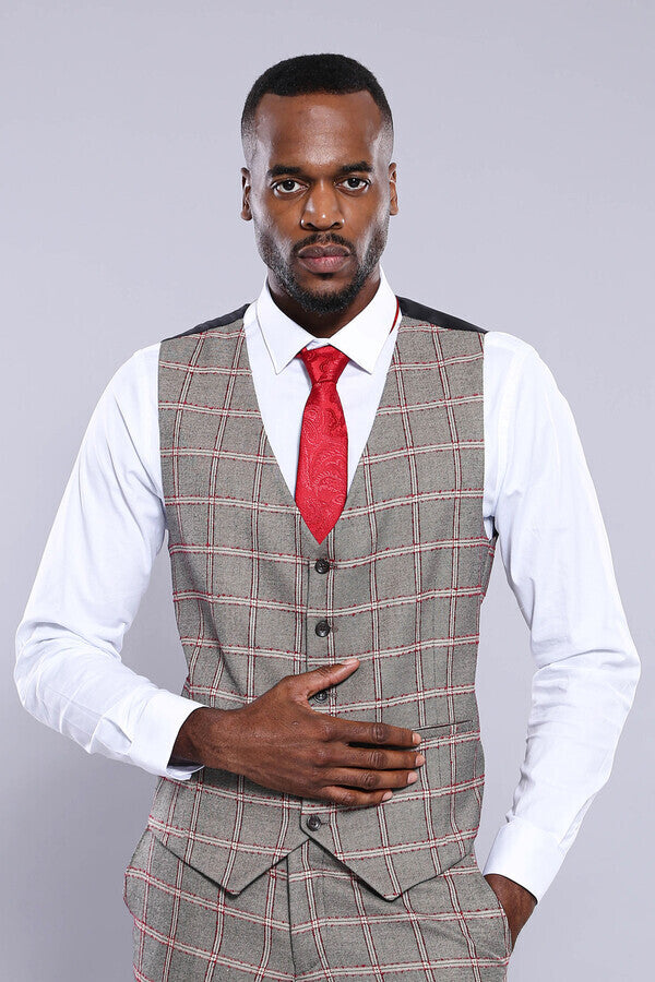 Plaid Grey Vest | Wessi