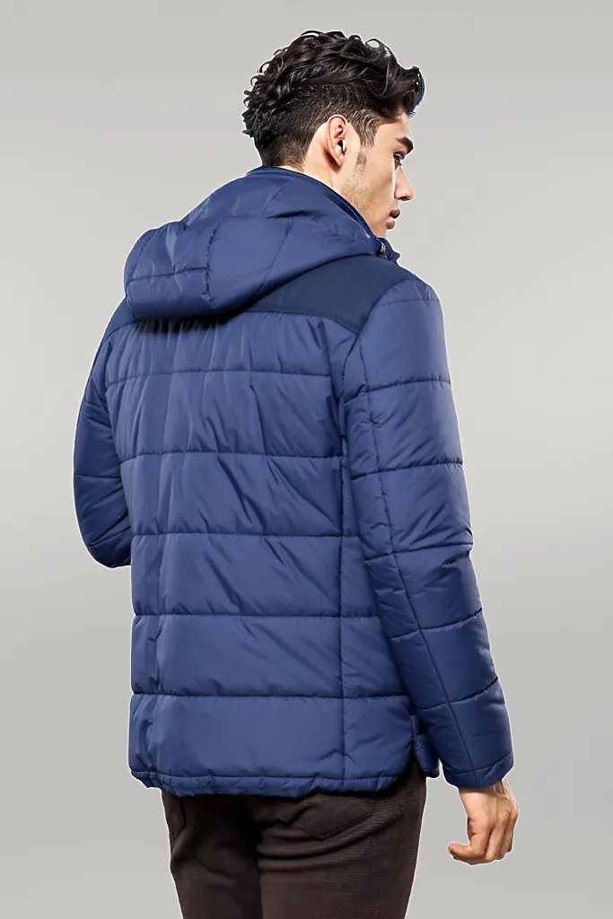 Puffer Navy Blue Men Coat - Wessi