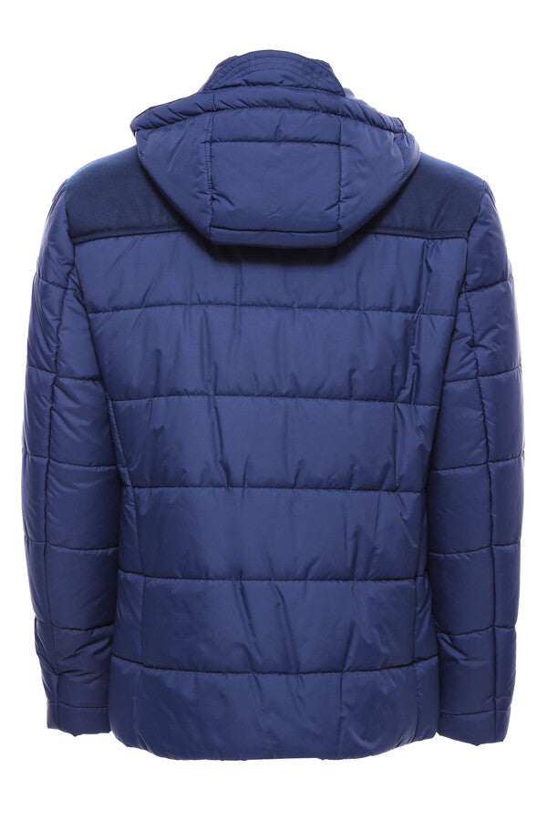 Puffer Navy Blue Men Coat - Wessi