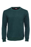 Green Plain Circle Neck Sweatshirt - Wessi