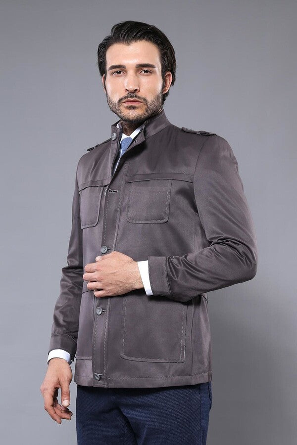 Grey Men's Coat Jacket | Wessi