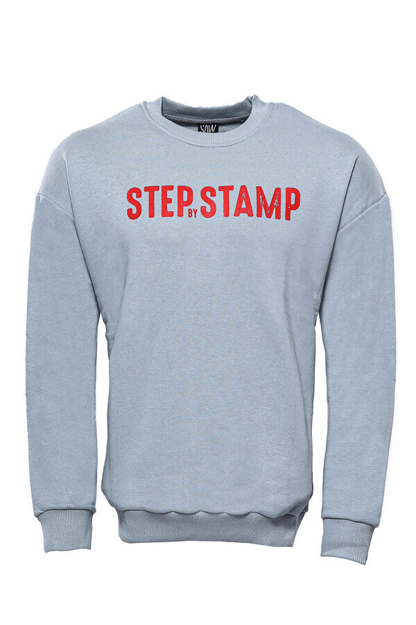 Sweat-shirt imprimé lettre gris - Wessi