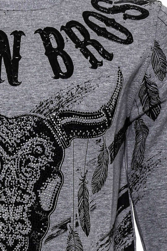 Sudadera gris estampada slim fit - Wessi