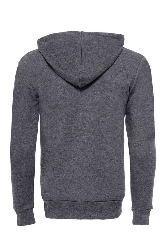 Sudadera de hombre con capucha y bolsillo liso gris oscuro - Wessi