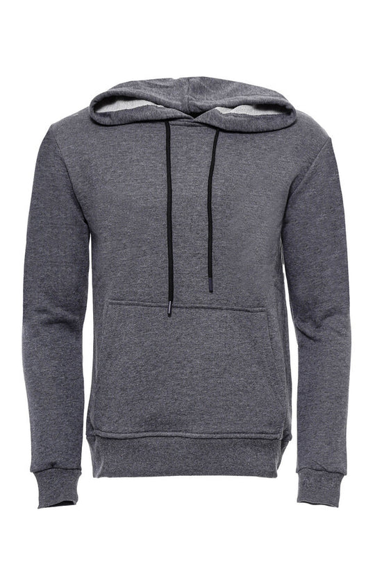 Sudadera de hombre con capucha y bolsillo liso gris oscuro - Wessi