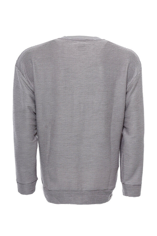 Sweat Homme Gris Rayures Horizontales - Wessi