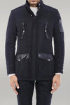 Giacca trapuntata slim fit nera modellata in pelle - Wessi