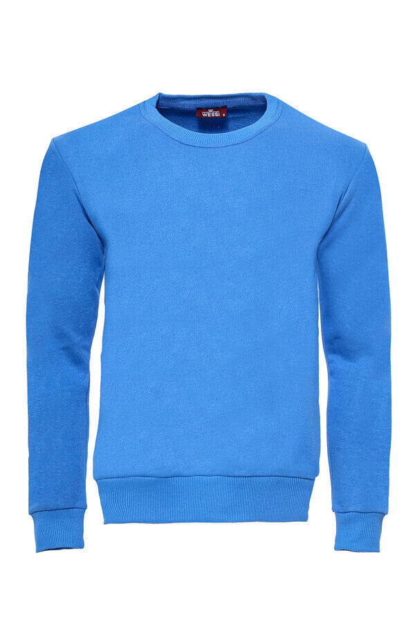 Sweat Bleu Clair Col Rond Uni - Wessi