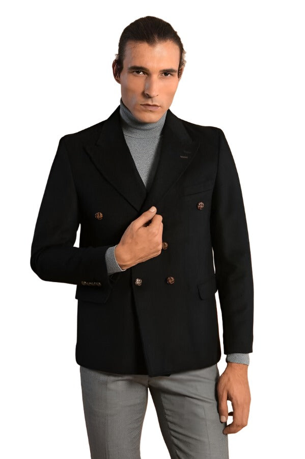 Blazer nero doppiopetto store