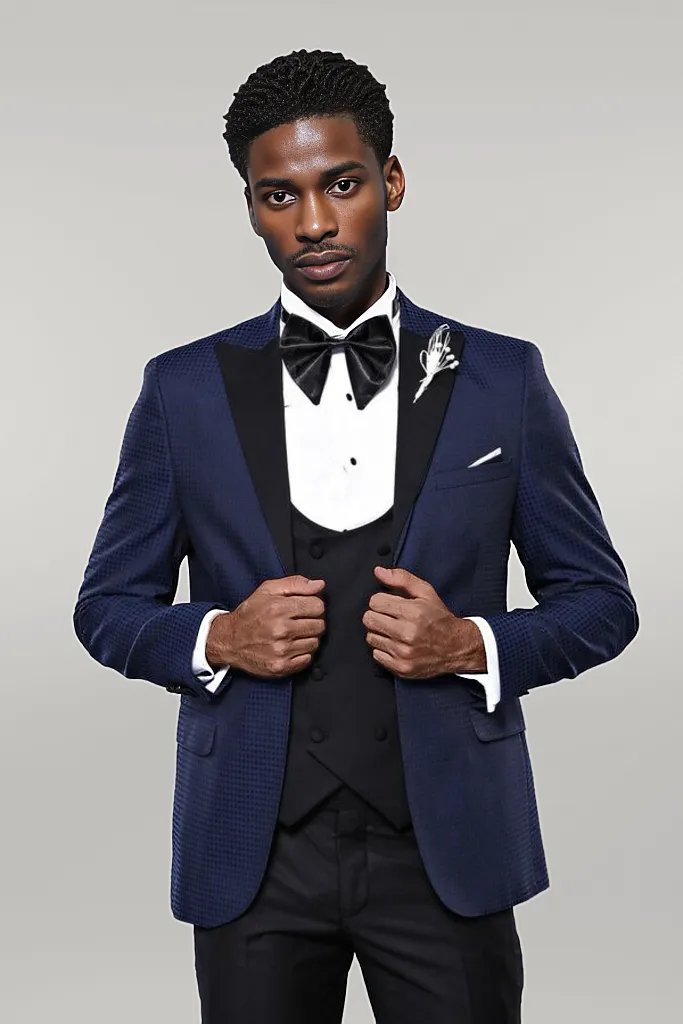 Dark blue tuxedo jacket clearance