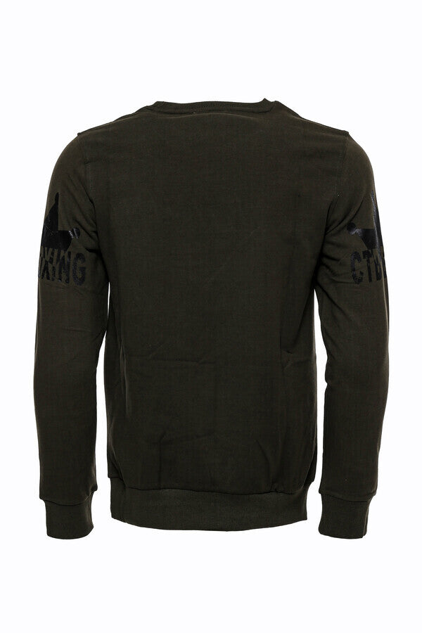 Felpa slim fit verde scuro a fantasia - Wessi
