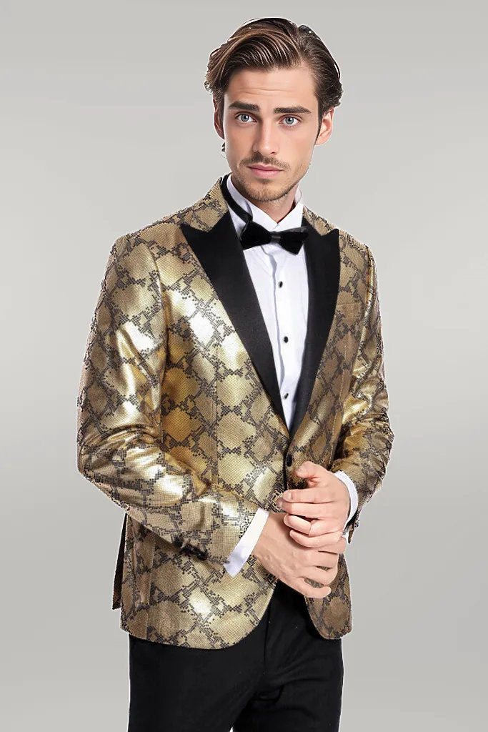 Gold discount prom blazer