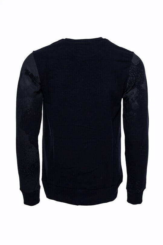 Sweat Homme Bleu Marine Coupe Slim à Motifs - Wessi