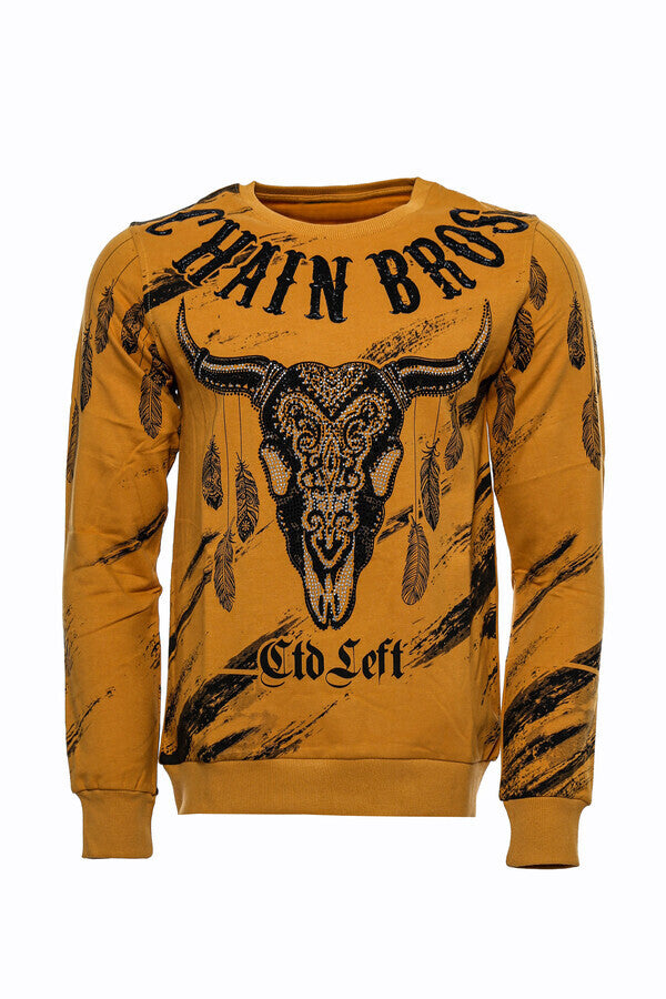 Felpa Gialla Slim Fit Fantasia - Wessi