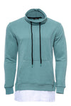T-Shirt Col Pointé Sweat Homme Vert Détaillé - Wessi
