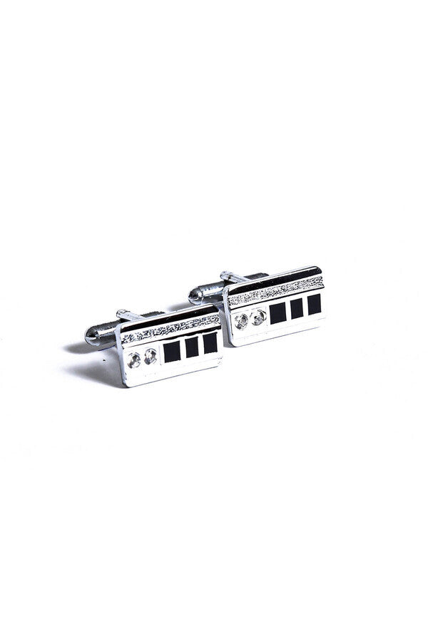 Rectangle Silver Cufflinks  - Wessi