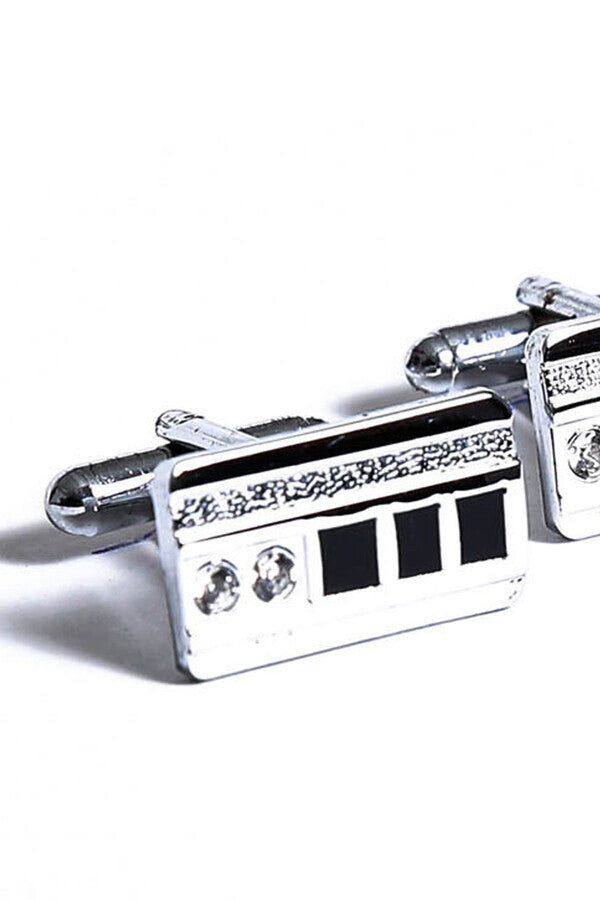 Rectangle Silver Cufflinks  - Wessi
