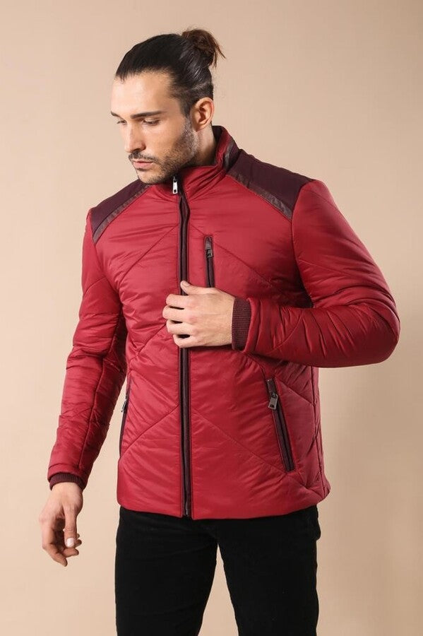 Red Quilted Down Coat - Wessi