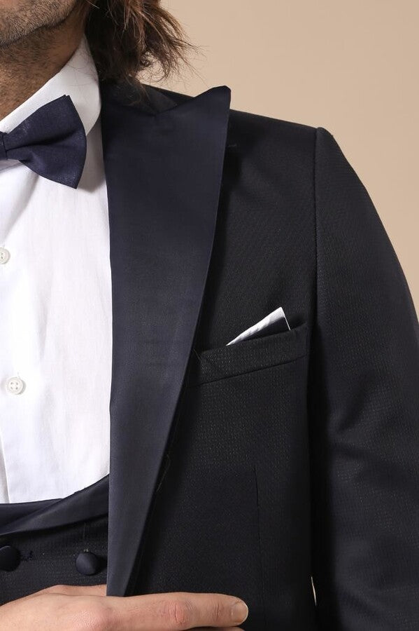 Removable Shawl Collar Black Tuxedo | Wessi