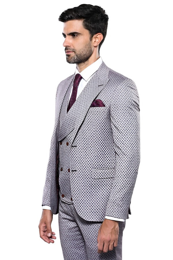 GEOFFREY BEENE SELF CHECK SUIT - TALL MENS SUITS | EXTRA LONG SUITS | TALL  FIT - GEOFFREY BEENE ODD