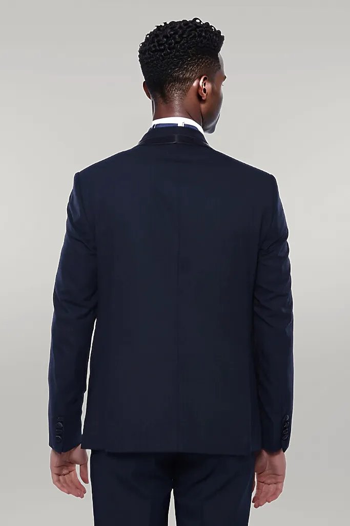 Shawl Lapel Dark Blue Tuxedo Suit | Wessi