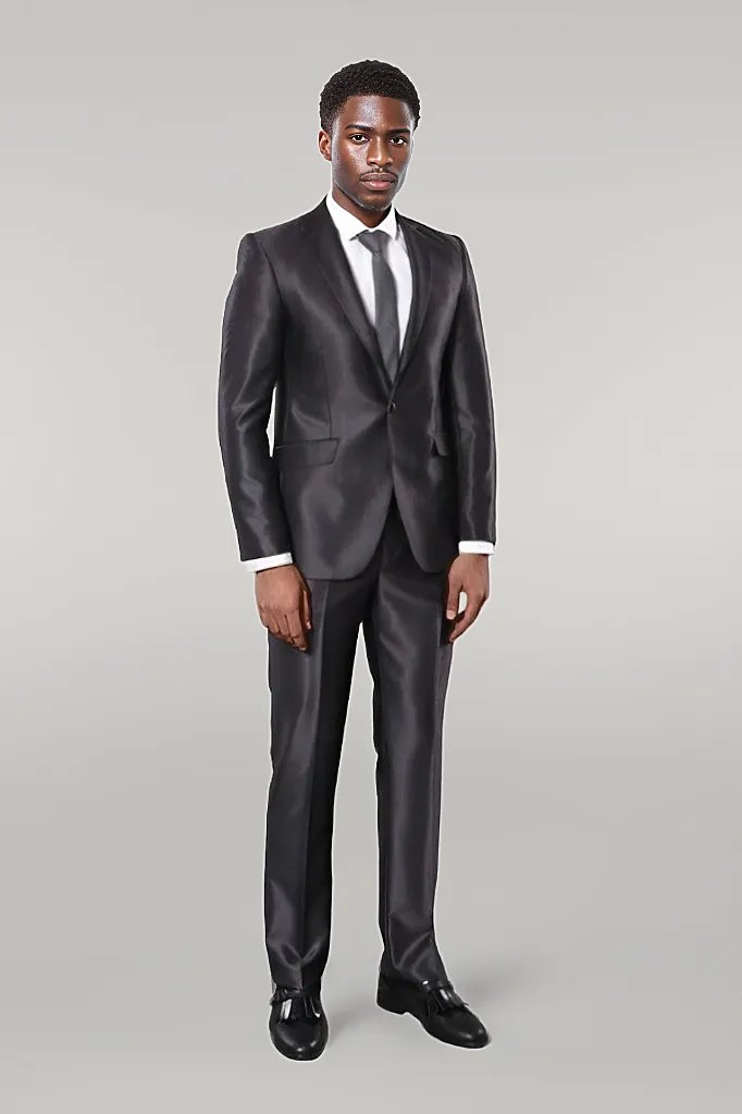 Shiny Charcoal Men's Suit | Wessi