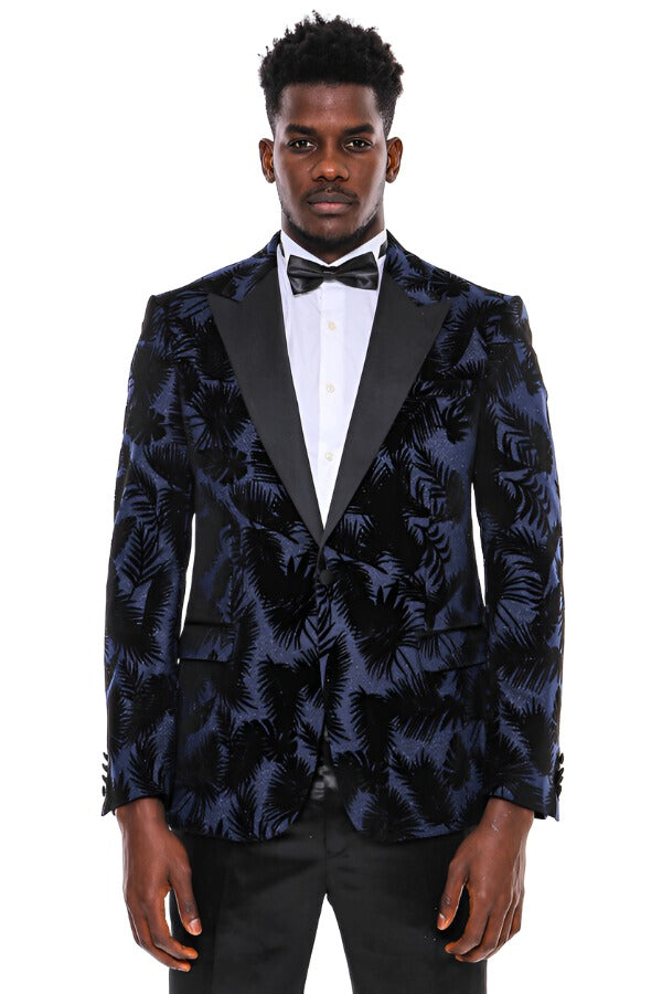 Mens patterned on sale tuxedo jacket