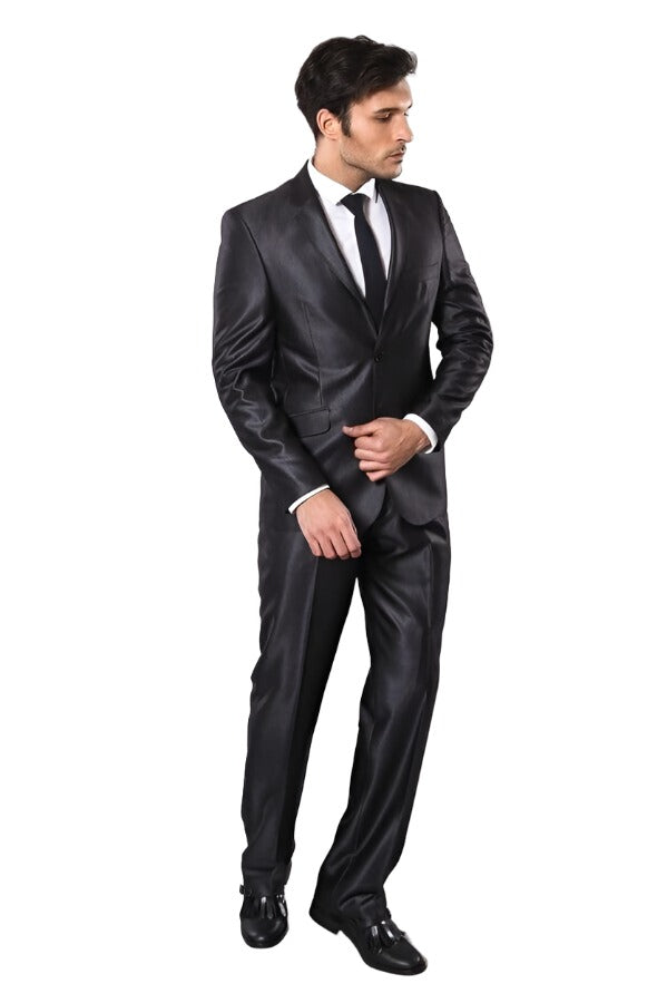 Shiny Smoked Men's Suit - Wessi