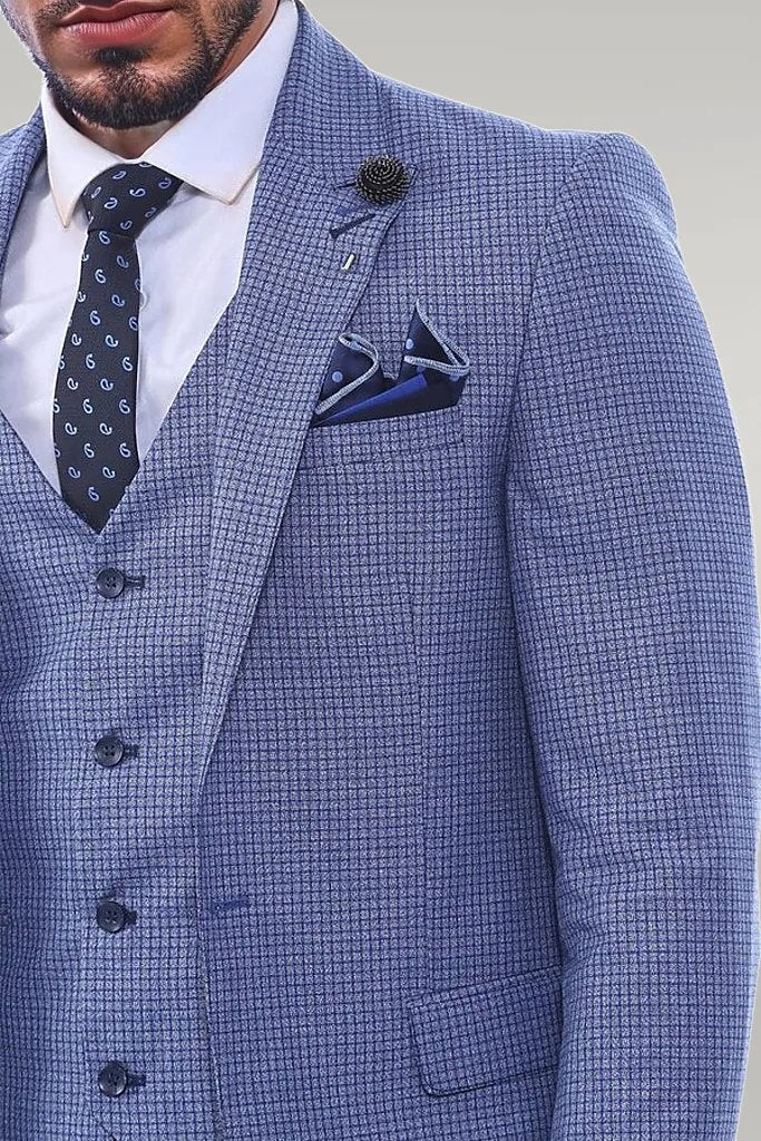 Blazer à Col Pointu à Un Bouton Trois Pièces De Costume - Wessi