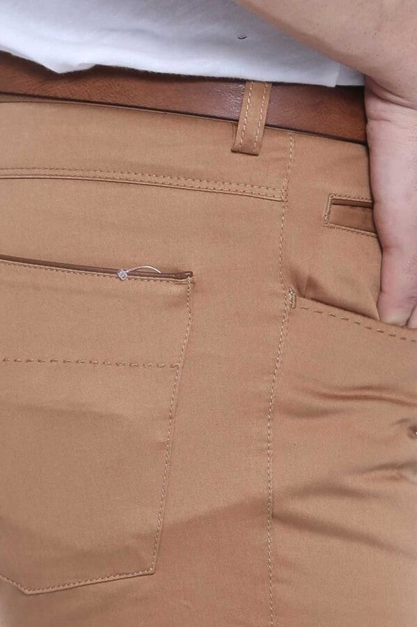 Pantalon Slim Fit en coton marron pour homme - Wessi