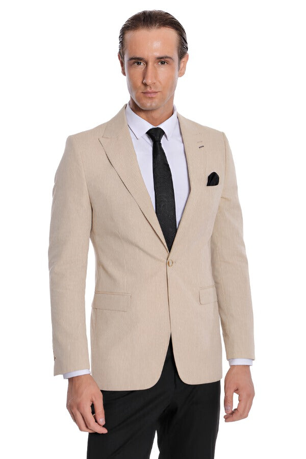 Mens beige sports jacket sale