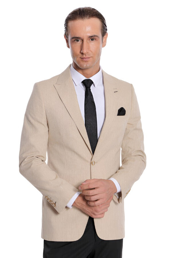 Peak lapel sport coat top