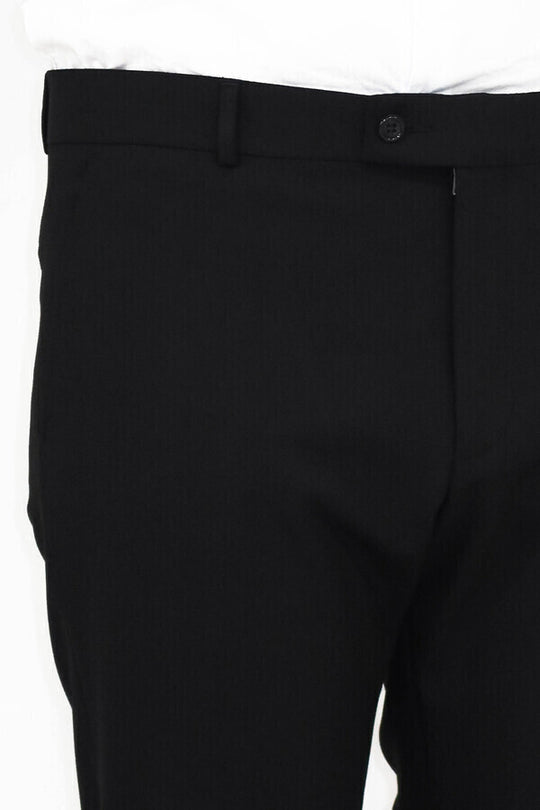 Узкие однотонные черные мужские брюки - Wessi
