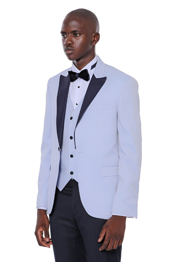 Soft Blue Wedding Suit - Wessi
