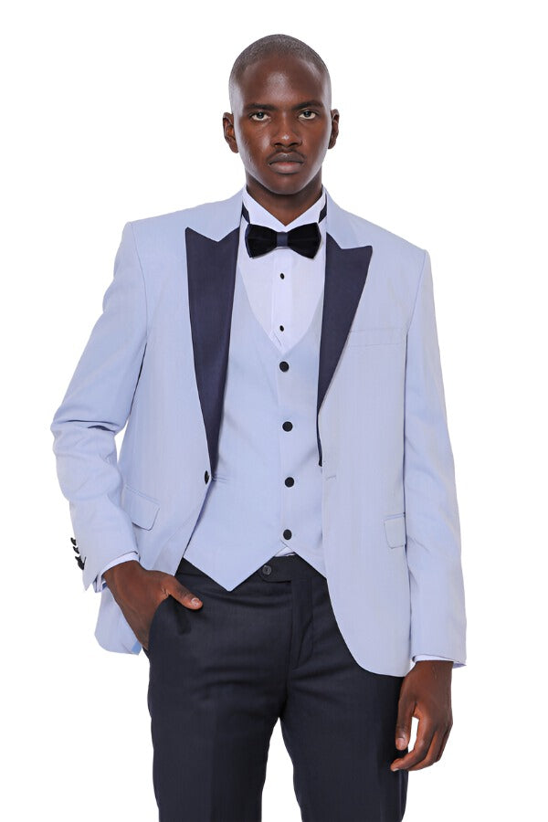 Soft Blue Wedding Suit - Wessi
