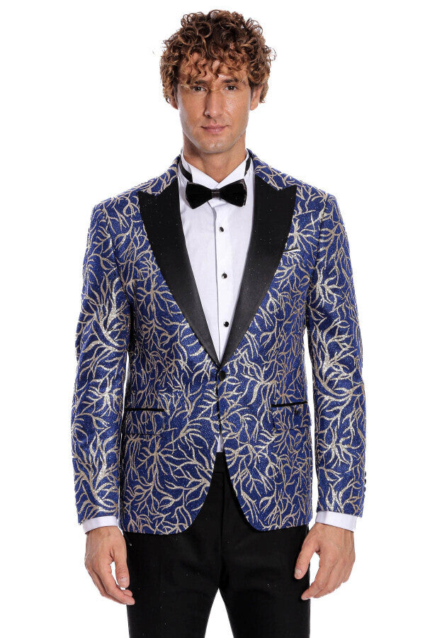Blue and gold deals prom jacket