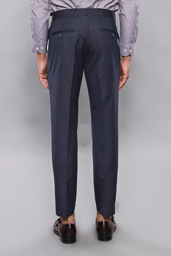 Pantaloni da uomo blu navy a righe - Wessi