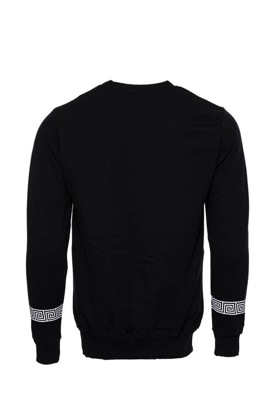 Sudadera Slim Fit Negra Con Estampado De Tigre Gris Plateado - Wessi