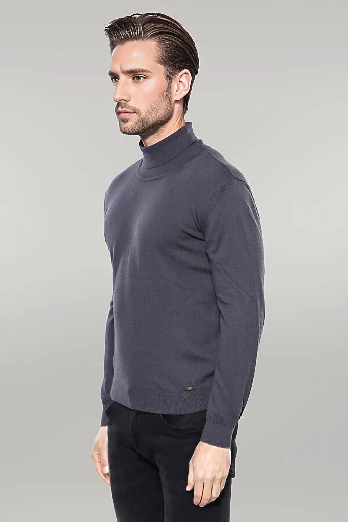 Pull col roulé fumé | Wess