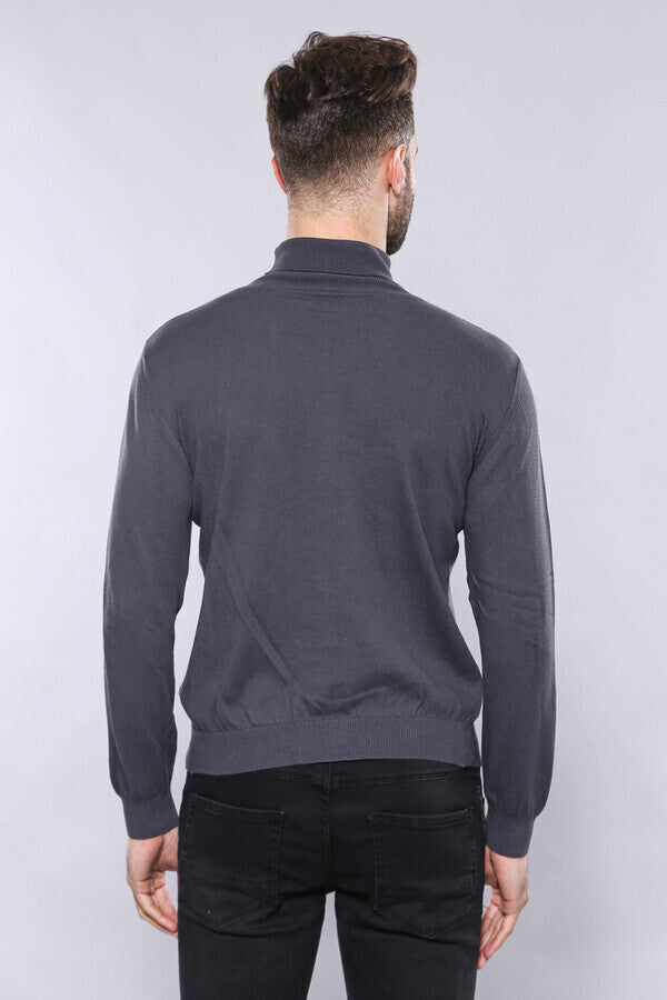 Pull col roulé fumé | Wess