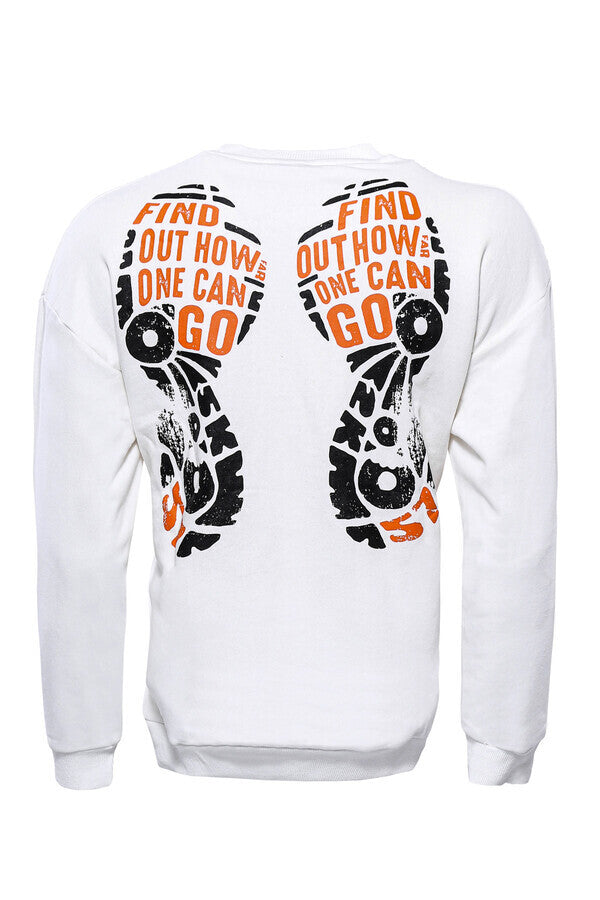 Sweat Homme Lettre Blanche Imprimée - Wessi