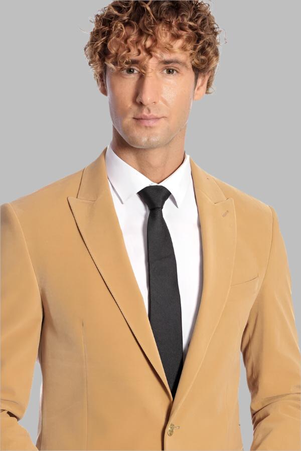 WSS Peak Lapel Velvet Purple Men Prom Blazer  - Indianapolis