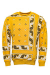 Pull Col Rond à Motifs Jaune - Wessi