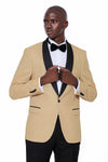 Yellow Shawl Lapel Sparkly Tuxedo Jacket - Wessi