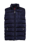 Zippered Pockets Quilted Navy Blue Men Winter Down Vest - Wessi